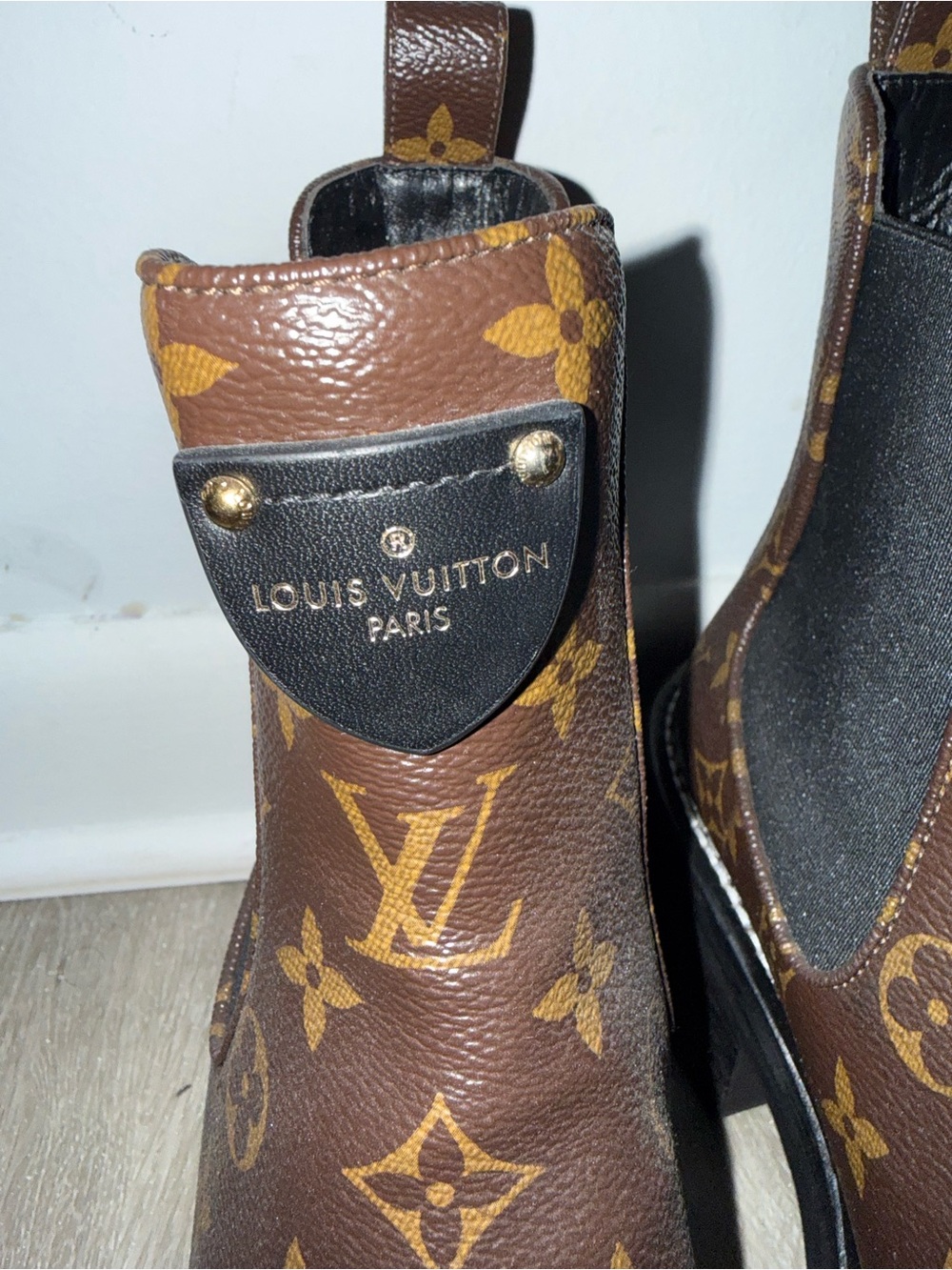 Louis Vuitton Patent Monogram Beaubourg Ankle Boots - Picture 9 of 12
